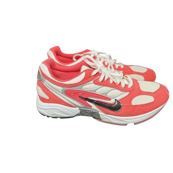 Nike Zoom Air Ghost Racer Running Shoes Red White Silver Mens Size‎ 9.5